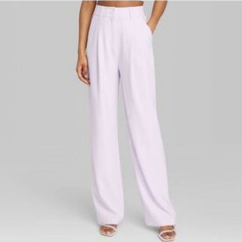 Women's Wide Leg Trousers - Wild Fable Lavender 00